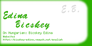 edina bicskey business card